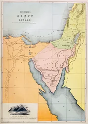 Länder mellan Egypten och Kanaan